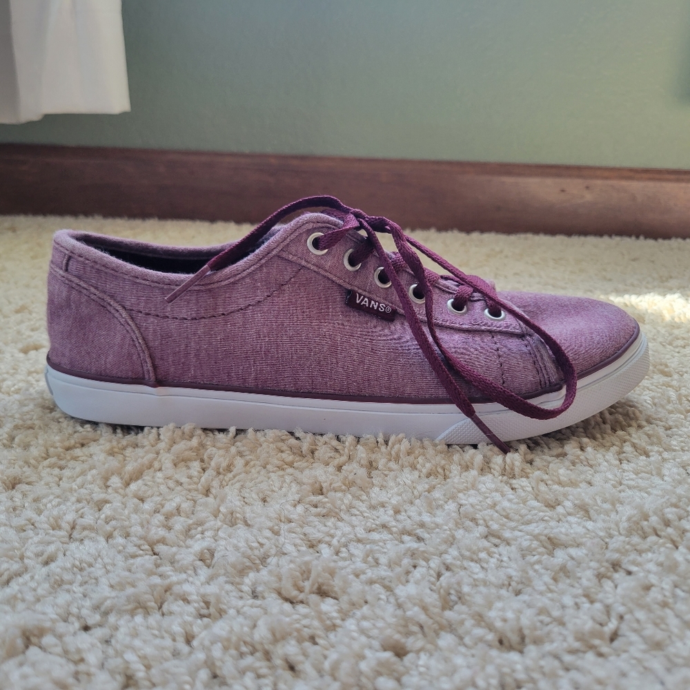 Vans Off The Wall Purple 721356 Lace Up Casual Women's Sneakers Size 7.0